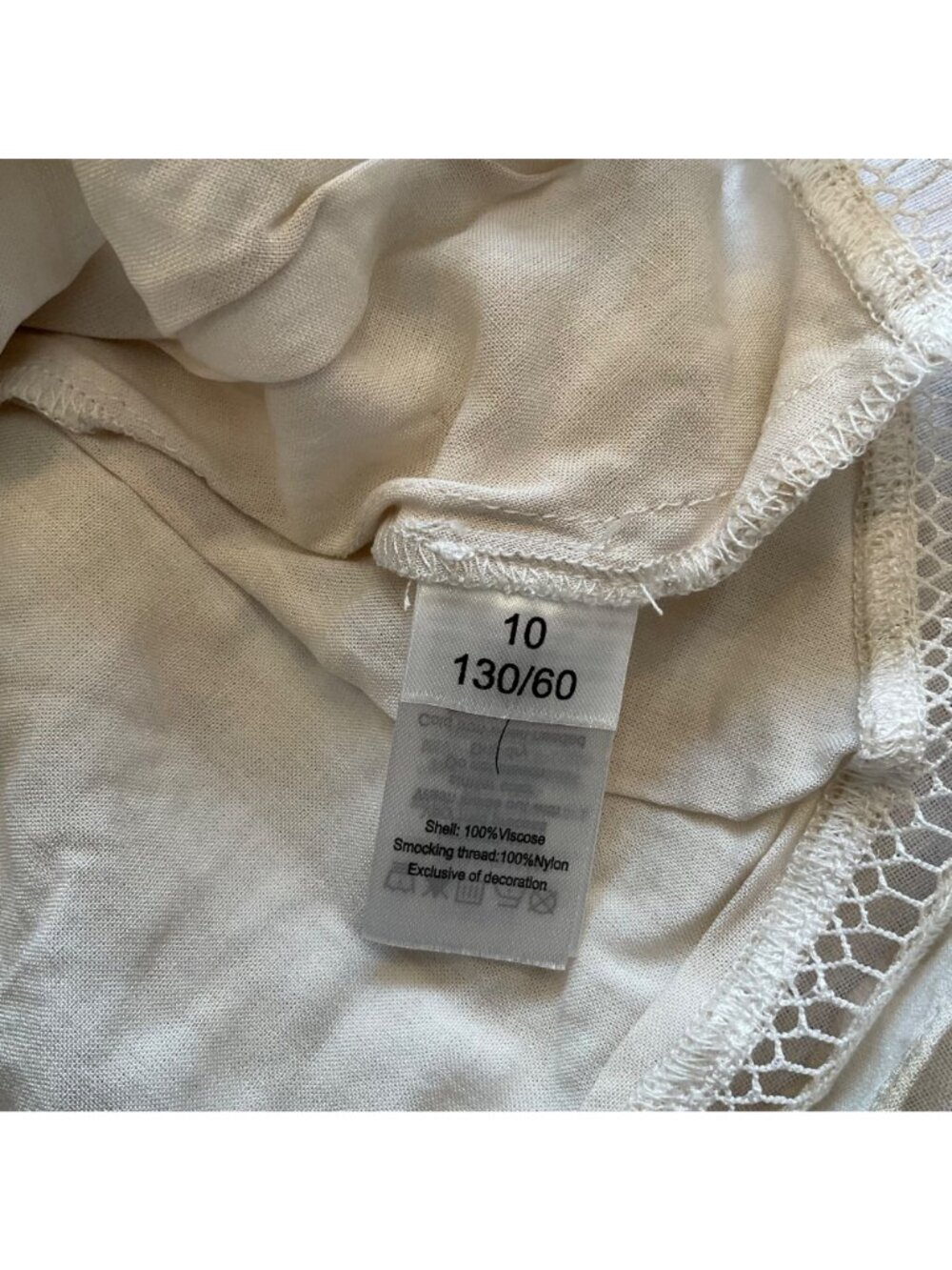 NWT NORALEE birdie dress sage stripe beige girl 10y - Picture 5 of 5